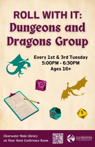 Roll With It: Dungeons and Dragons Group Poster