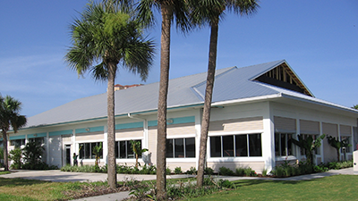 Exterior shot of Clearwater Beach Library