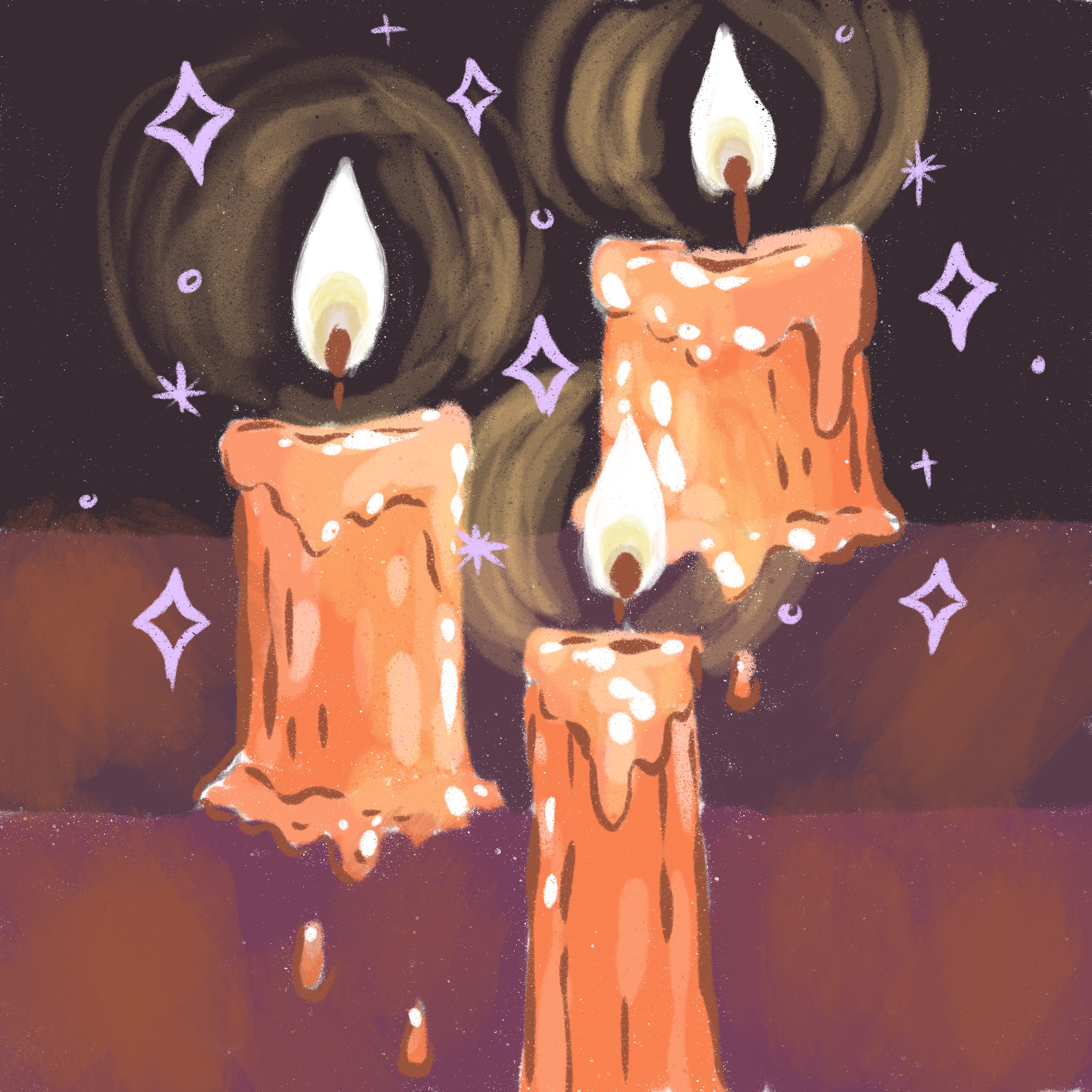 candles painting
