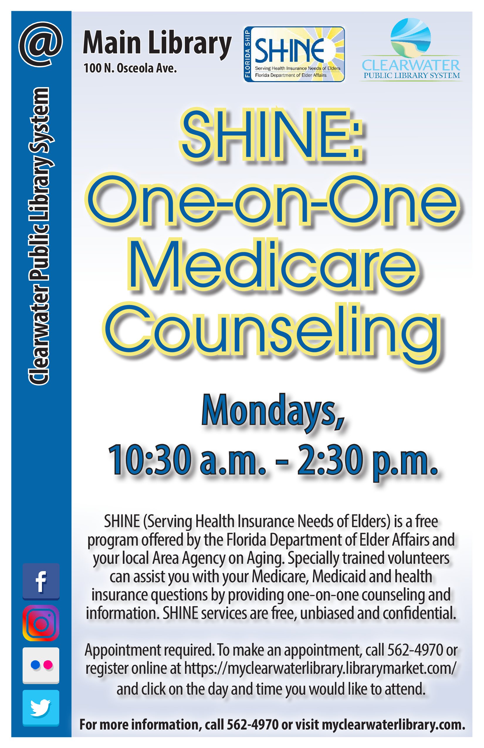 SHINE @ Main One-on One Medicare Counseling