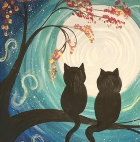 Fall Cat Painting