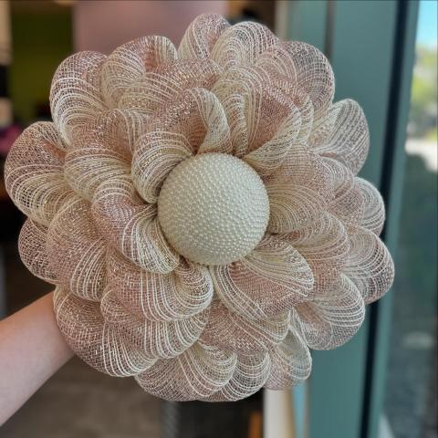 Handmade fabric wreath