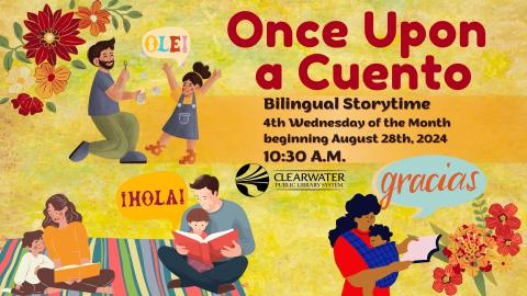 Children and Adults Reading and Speaking Spanish, Once Upon a Cuento 