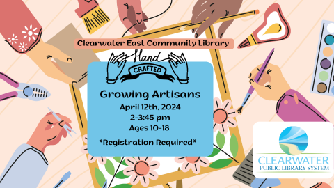 Growing Artisans, April 5th, 2025 @ 2pm, ages 10-18 