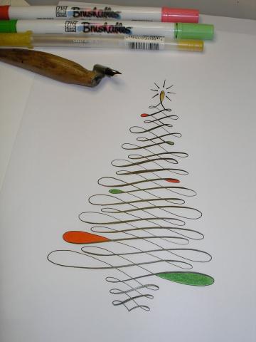 Calligraphy Christmas Tree