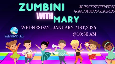 Zumbini with Mary, January 21st, 2026 Kids Dancing across screen, 10:30 am 