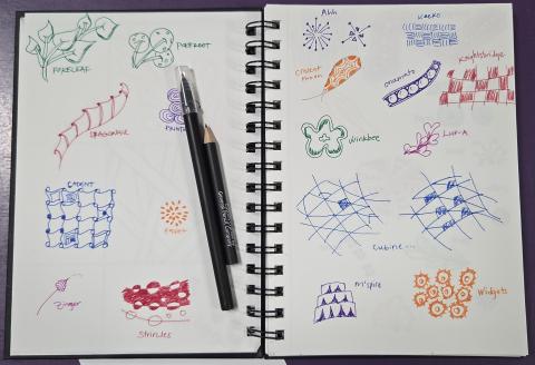 Notebook with doodle examples