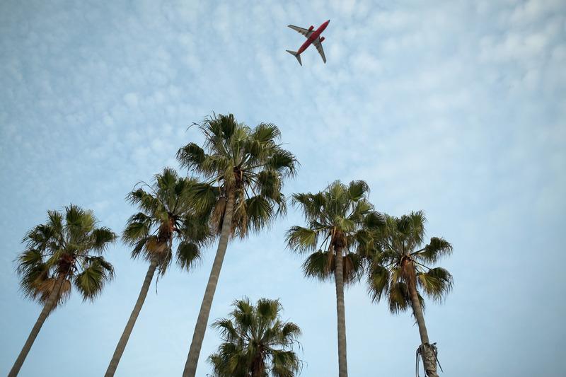 Shot of an airplane in the sky