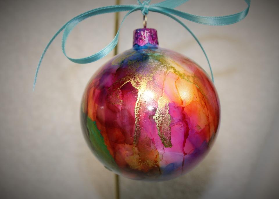 Alcohol Ink Ornament