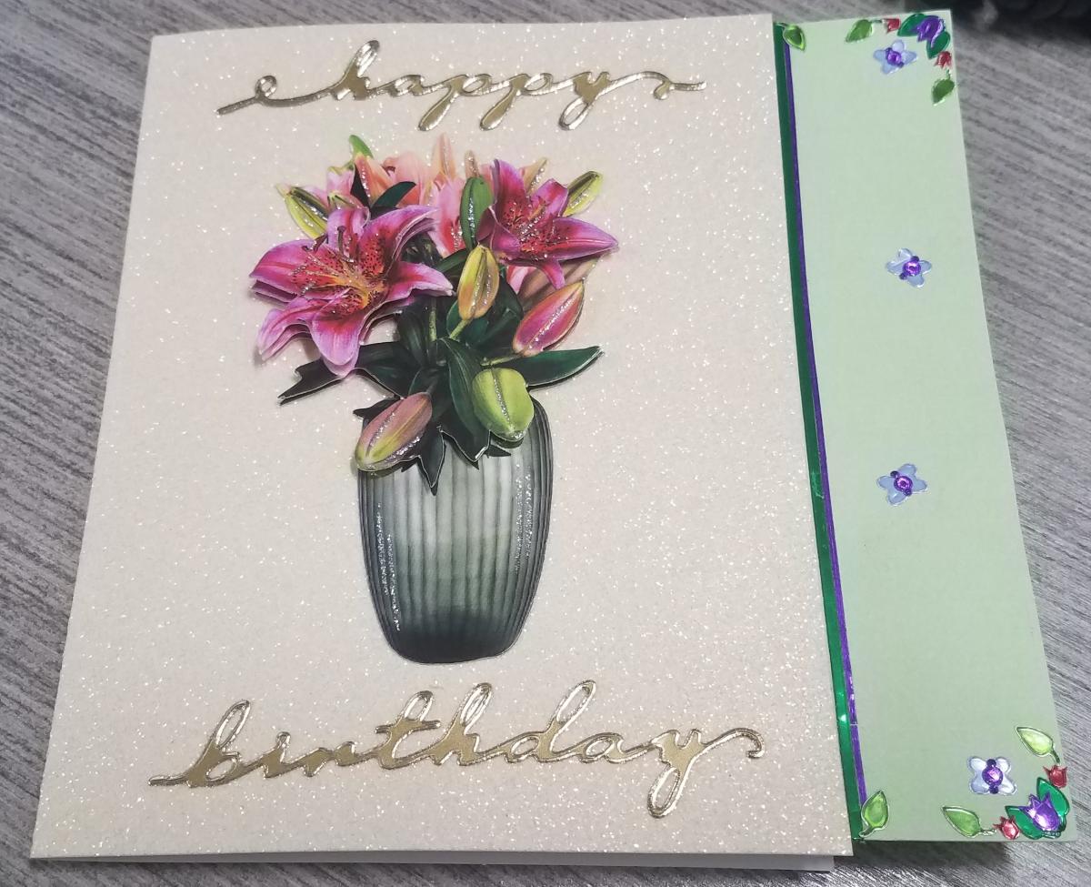 3D decoupage card example