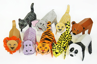 Fold and Color Zoo Animal Craft