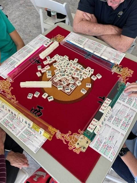 people playing American Mah Jongg