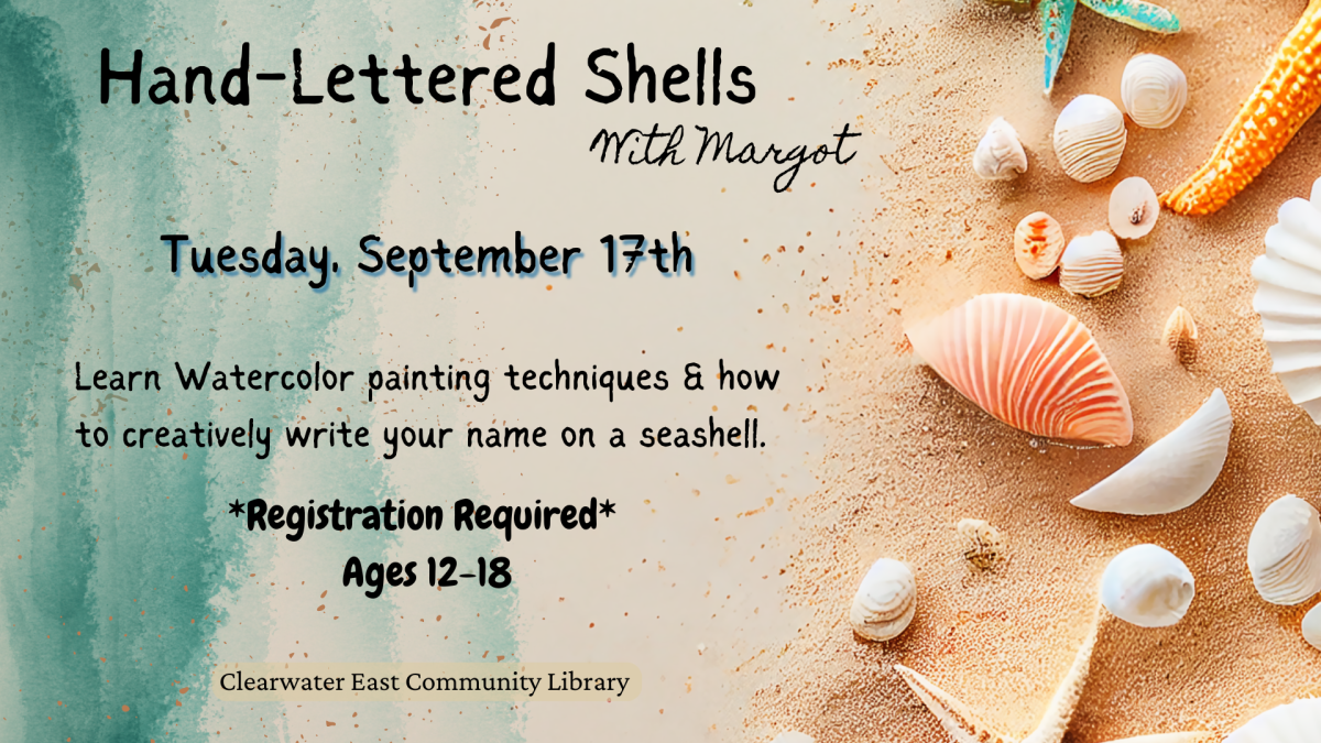 Hand Letter Shells with Margot; Ages 12-18, September 17th @ 6:30pm 