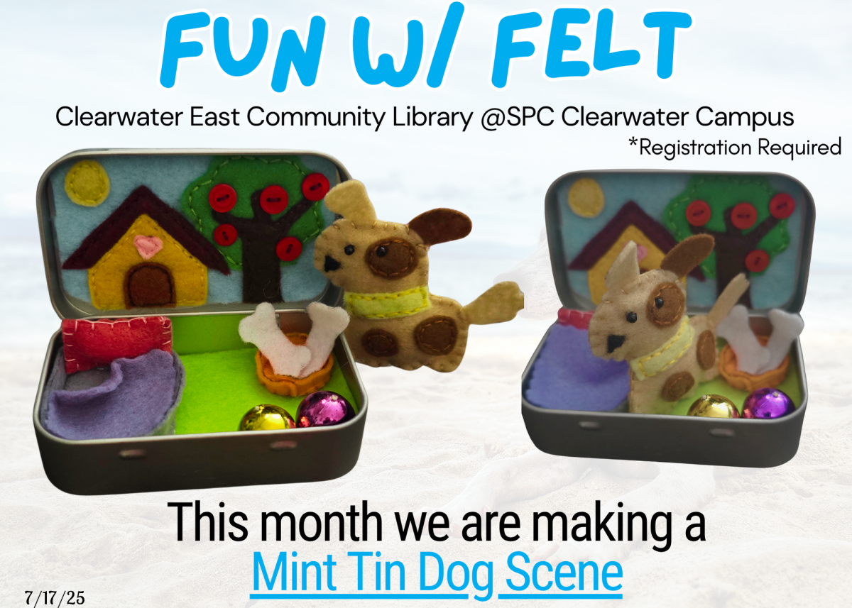 This Month's Program is a Mint Tin Dog Scene