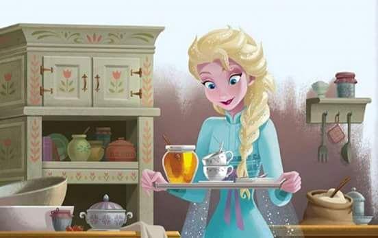 Elsa having Tea